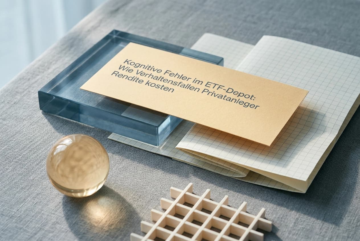 Professional header image for industry analysis: Kognitive Fehler im ETF-Depot: Wie Verhaltensfallen Priva...